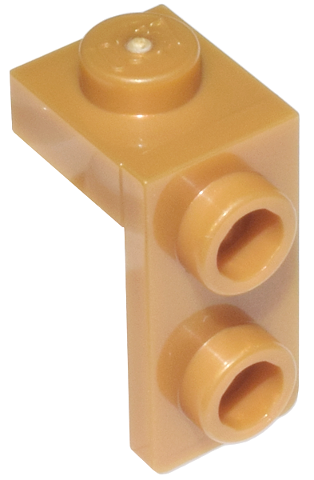 Bracket 1 x 1 - 1 x 2 in Pearl Gold