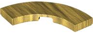 Tile 3 x 3 Curved, Macaroni in Pearl Gold