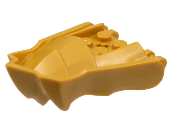 Creature Body Part, Dragon Head Lower Jaw with Pointy Chin in Pearl Gold