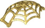 Insect Accessory, Spider Web, Dome Shaped with Bar, Clips in Pearl Gold