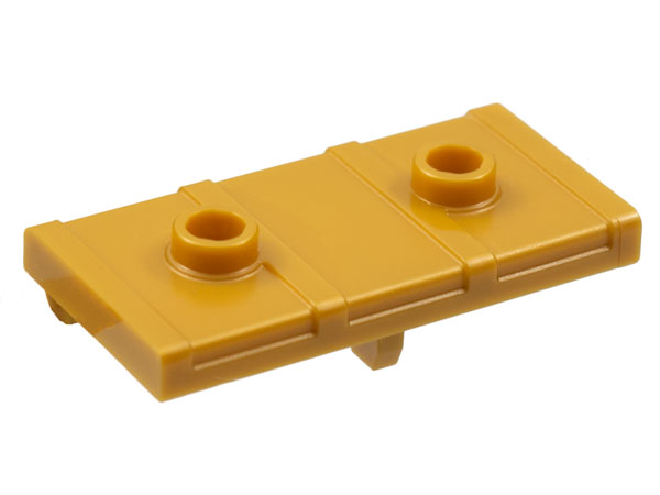 Treasure Chest Lid, Flat with 2 Studs in Pearl Gold