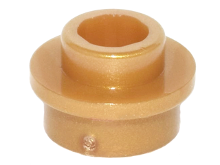 Plate Round 1 x 1 with Open Stud in Pearl Gold