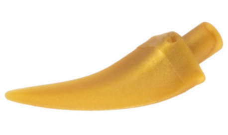 Animal Body Part, Barb / Claw / Tooth / Talon / Horn, Medium in Pearl Gold