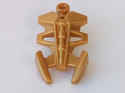 Large Figure Torso Cover, Armor, Small Triangular with Pincer End in Pearl Gold