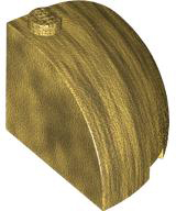Brick Round Corner 3 x 3 x 2 Dome Top in Pearl Gold