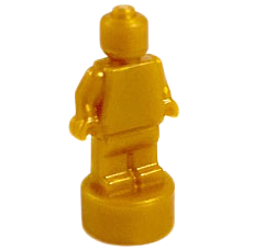 Minifig Trophy Statuette in Pearl Gold