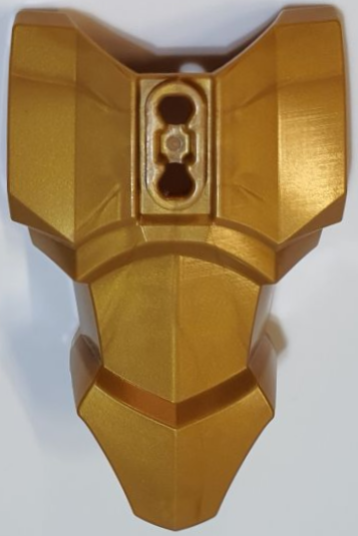 Large Figure Torso Cover, Armour with 2 Chest Holes and Ball Joint Socket in Pearl Gold