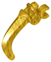 Large Figure Weapon Claw, with Clip in Pearl Gold
