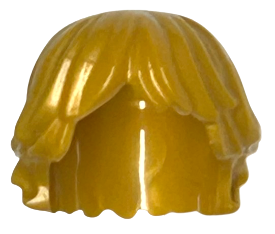 Hair Tousled and Layered in Pearl Gold