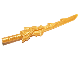 Weapon Sword Katana with Dragon Guard (The Sword of Fire) in Pearl Gold