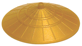 Hat, Conical Asian Style in Pearl Gold