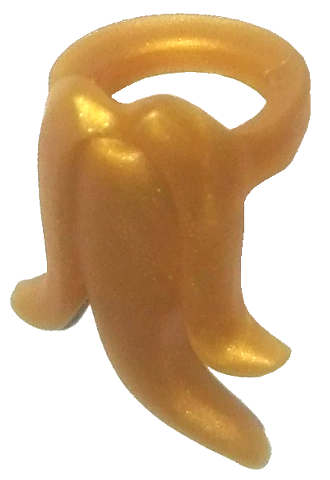Minifig Neckwear Beard, Fancy in Pearl Gold