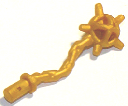 Weapon Mace / Flail Spiked in Pearl Gold