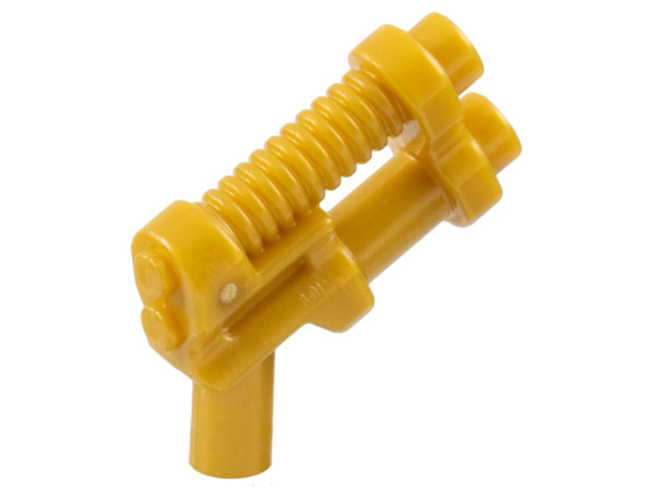 Weapon Gun / Pistol Two Barrel, 10 Ribs in Pearl Gold