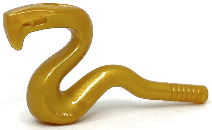 Animal, Snake with Straight Tail in Pearl Gold