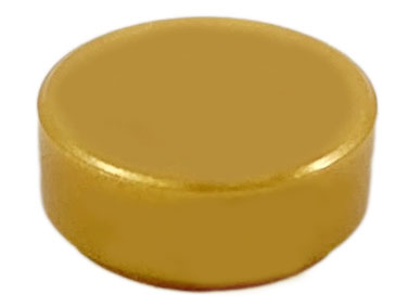 Tile Round 1 x 1 in Pearl Gold