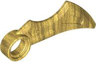 Wing / Blade 1 x 4 with Pin Hole in Pearl Gold