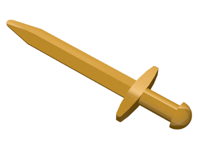 Weapon Sword / Greatsword Pointed with Thin Crossguard in Pearl Gold