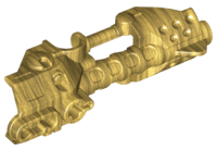 Large Figure Weapon, Zamor Sphere Launcher, Top with Barrel and Sight in Pearl Gold