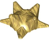 Large Figure Weapon Spiked Ball, Half in Pearl Gold