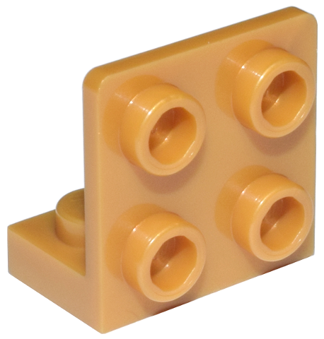 Bracket 1 x 2 - 2 x 2 Inverted in Pearl Gold