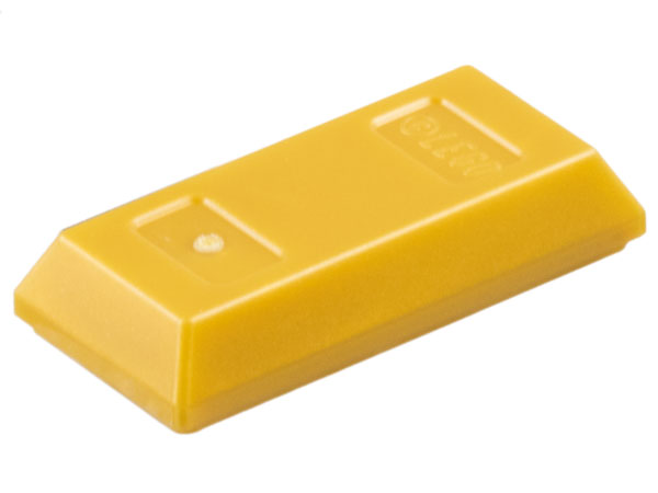 Tile Special 1 x 2 with Sloped Walls AKA Money / Gold Bar [Ingot] in Pearl Gold