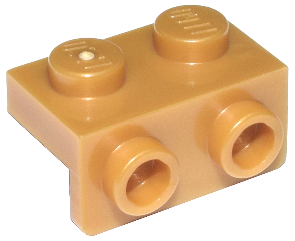Bracket 1 x 2 - 1 x 2 in Pearl Gold