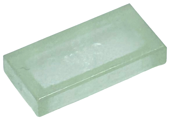 Tile 1 x 2 with Groove in Glow In Dark Trans