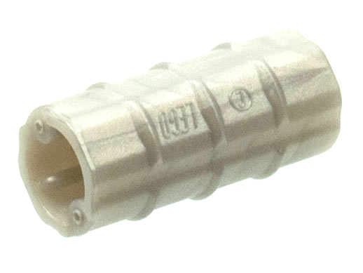 Technic Axle Connector Ridged [with x Hole x Orientation] in Pearl Very Light Gray