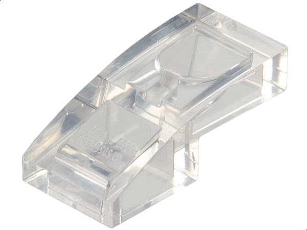 Brick Curved 2 x 1 No Studs [1/2 Bow] in Trans-Clear
