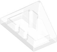 Brick Sloped 45° 2 x 1 Triple with Inside Stud Holder in Trans-Clear