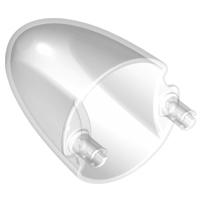 Windscreen 4 x 4 x 5 Cone with Pins in Trans-Clear