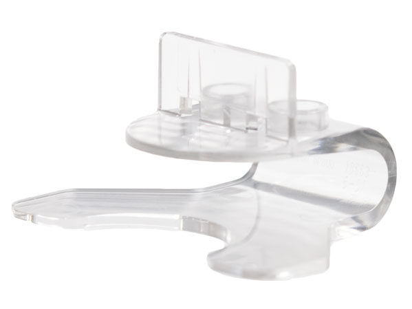 Launcher, Minifig Stand Flexible (Super Jumper) in Trans-Clear