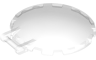 Dish 6 x 6 Inverted - No Studs with Handle in Trans-Clear