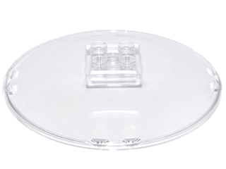 Dish 8 x 8 Inverted [Radar], Hollow Studs in Trans-Clear