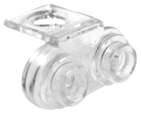 Minifig Neckwear Bracket with 2 Back Studs in Trans-Clear
