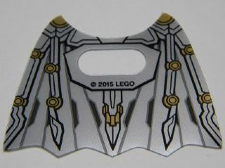 Wings, Collapsed, Scalloped 5 Points, with Black and Gold Print in Trans-Clear