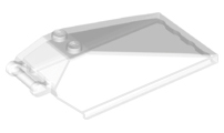 Windscreen 8 x 4 x 2 with Handle and 2 Studs [Solid Studs] [Plain] in Trans-Clear
