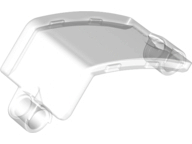 Technic Panel Curved and Bent 6 x 3 in Trans-Clear