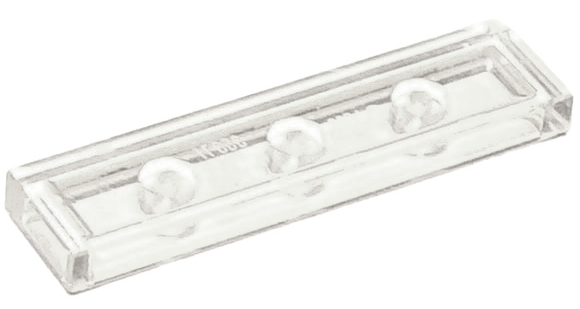Tile 1 x 4 with Groove in Trans-Clear