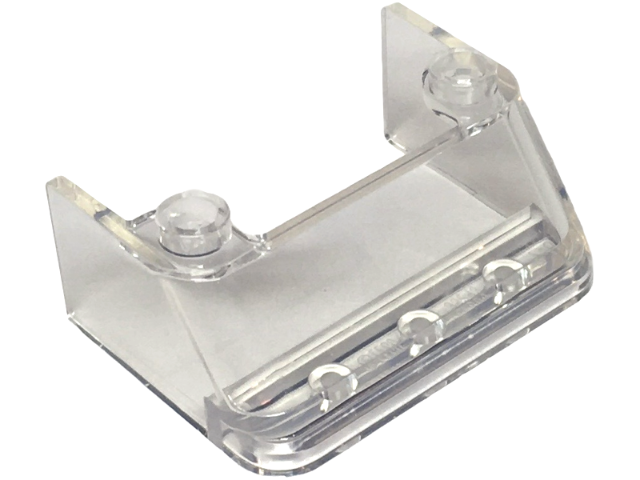 Windscreen 3 x 4 x 1 1/3 with 2 Studs on Top in Trans-Clear
