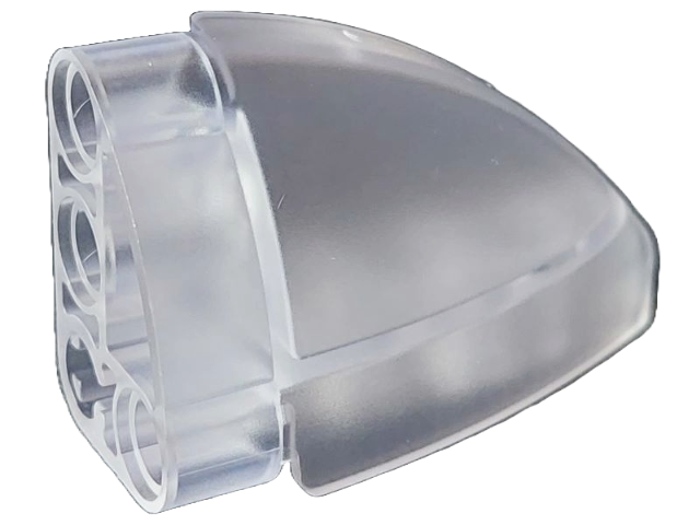 Technic Panel Round Corner 5 x 3 x 2 Left in Trans-Clear
