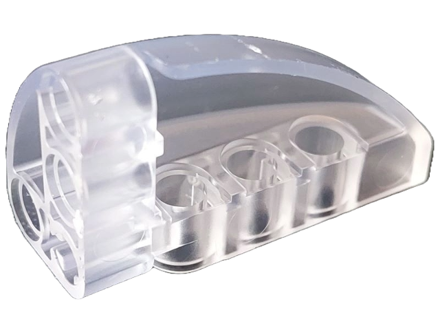 Technic Panel Round Corner 5 x 3 x 2 Right in Trans-Clear