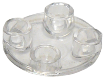Plate Round 2 x 2 with Rounded Bottom [Boat Stud] in Trans-Clear