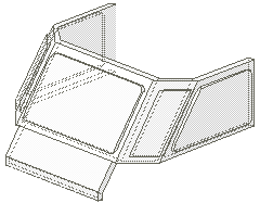 Glass for Train Front Sloping Top in Trans-Clear