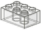 Brick 2 x 3 in Trans-Clear