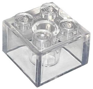 Brick 2 x 2 in Trans-Clear