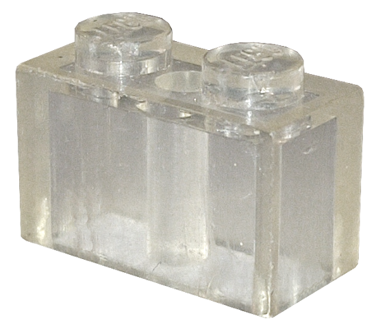 Brick 1 x 2 in Trans-Clear