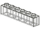 Brick 1 x 6 in Trans-Clear