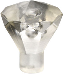 Rock 1 x 1 Jewel / Gem 24 Facet in Trans-Clear